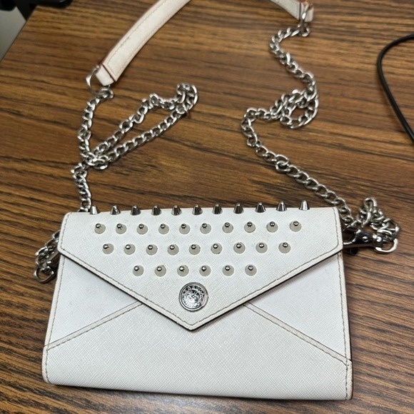 Studded Rebecca Minkoff White with Silver Hardware Clutch or Shoulderbag - Picture 2 of 11